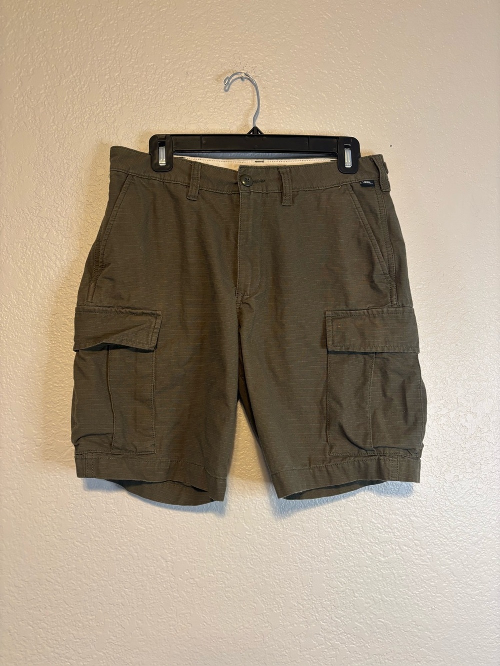 Vans Cargo Shorts Green Army Olive Men 30